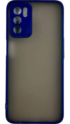 TPU чохол накладка Matte Color Case для OPPO A16 синій, фото 3