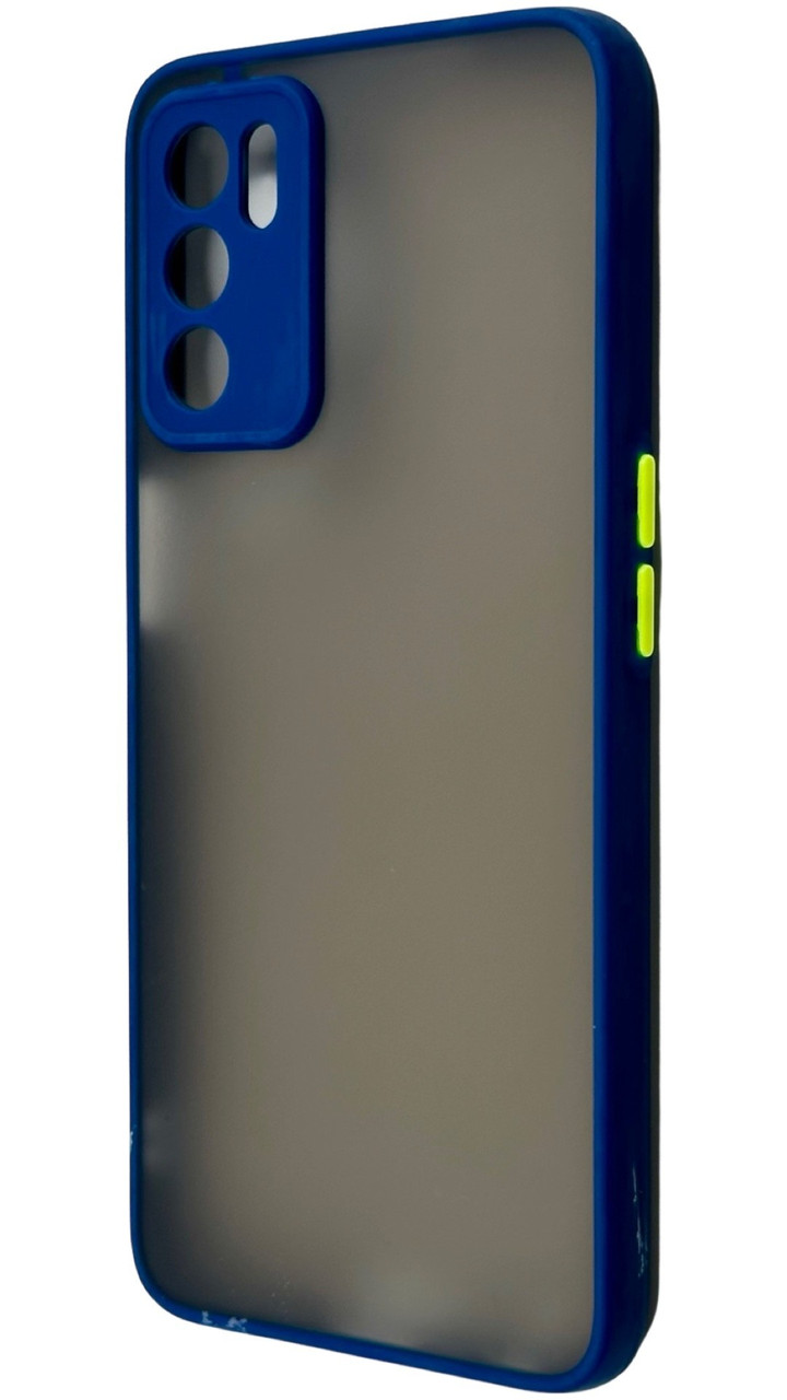 TPU чохол накладка Matte Color Case для OPPO A16 синій