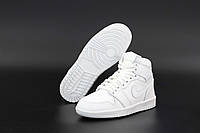 Зимние Женские Кроссовки Nike Air Jordan 1 Winter White (Мех) 37