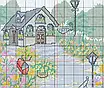 Набір для вишивання за нанесеною на канву схемою "Flowers shed (3)" .AIDA 14CT printed, 30*31 см, фото 5