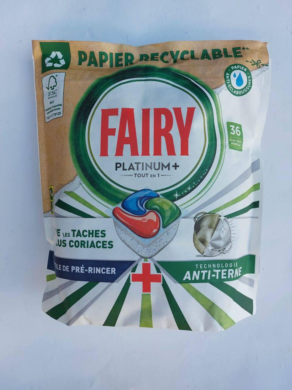 Таблетки для посудомийної машини Fairy Platinum Plus Paperbag 36шт, фото 1
