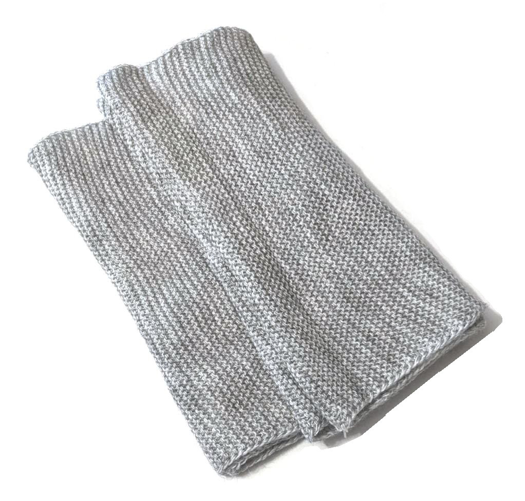 Женский шарф-снуд вязанный светло-серый альпака - фото 2 - id-p1989312887