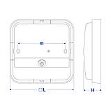Світлодіодний світильник ДББ 20У-12-205У1 Квадро-12 12Вт 1200Лм 5000К антрацит, фото 3
