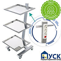 Стойка для приборов СТП-6 (VIO) Стойка медицинская для приборов, Стойка металлическая передвижная