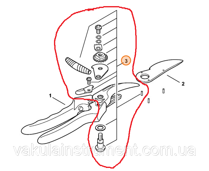 Комплект запасних частин для секатора Stihl PG30 (00008813655)