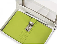 Блокнот-щоденник з кодовим замком cagie biz 96 зелений