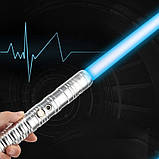 Світловий меч 77см, 14 режимів свічення + звук та датчик руху (хром), фото 3