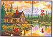 Набір для вишивання за нанесеною на канву схемою "Sunset (1)" .   AIDA 14CT printed, 41*31 см, фото 4