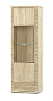 Вітрина 1В + 1 Ш Грес (Мебель-Сервіс) 628х393х1920мм дуб самоа
