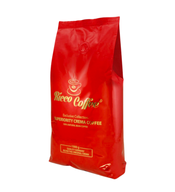 Кава зернова 1 кг Ricco Coffee Premium Superiority Italiano арабіка10%/робуста90%