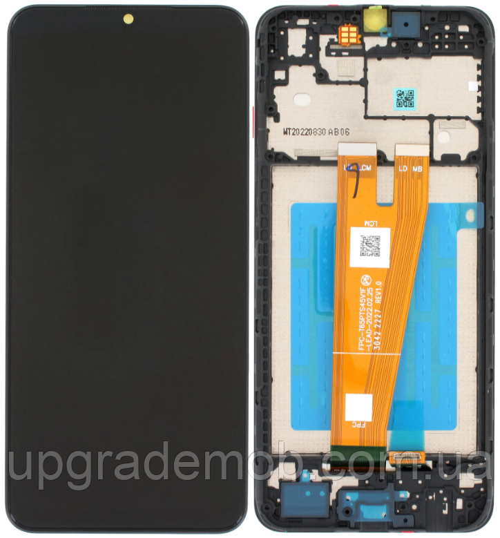 Дисплей модуль тачскрин Samsung A045 Galaxy A04 чорний оригінал сервісне паковання з рамкою GH81-22731A