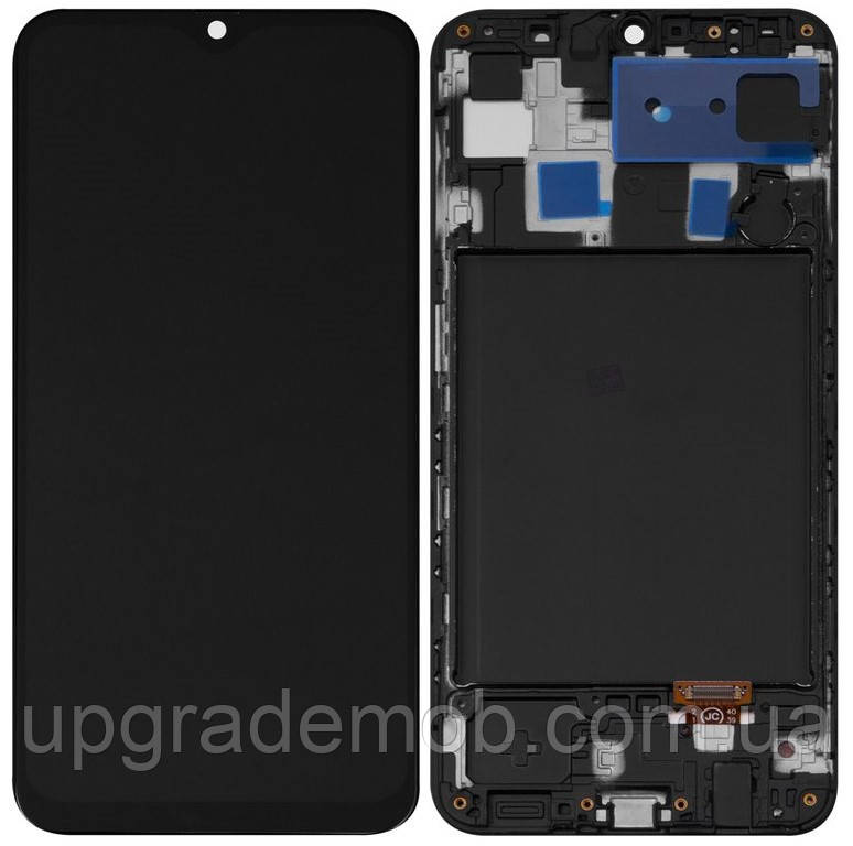 Дисплей-модуль тачскрин Samsung A305 Galaxy A30 чорний OLED з рамкою, фото 1