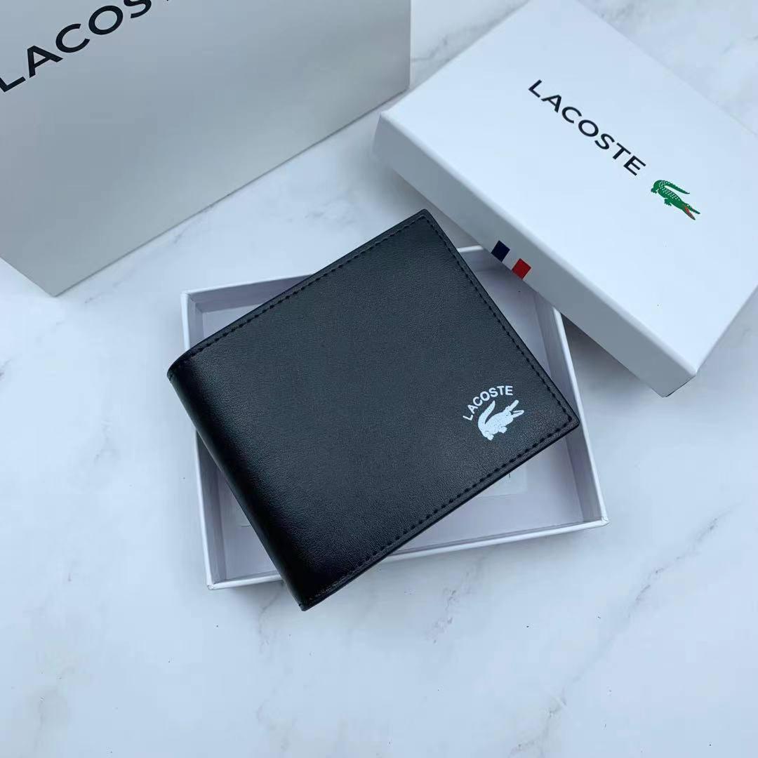 Чоловічий чорний портмоне Lacoste