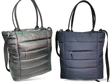 Сумочка жіноча шопер стьобана прямокутна 27*29 см на блискавці Kay