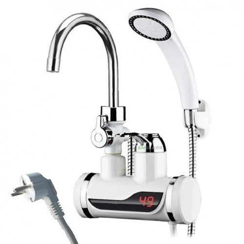 Миттєвий проточний водонагрівач із душем Delimano RX-018 електричний Душ-водонагрівач та кран, фото 1