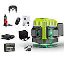 4D лазерний рівень лазерний нівелір рівень лазерний 16-лінійний лазерний рівень самовирівнюється 360 градусів горизонтальний, фото 3