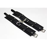 Окови на ланцюжку БДСМ із натуральної шкіри чорного кольору Scappa Кайф, фото 5