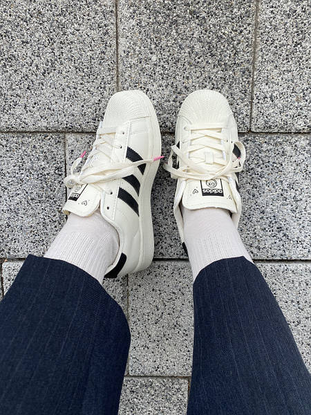 Adidas Superstar Cream Black Pink 13804