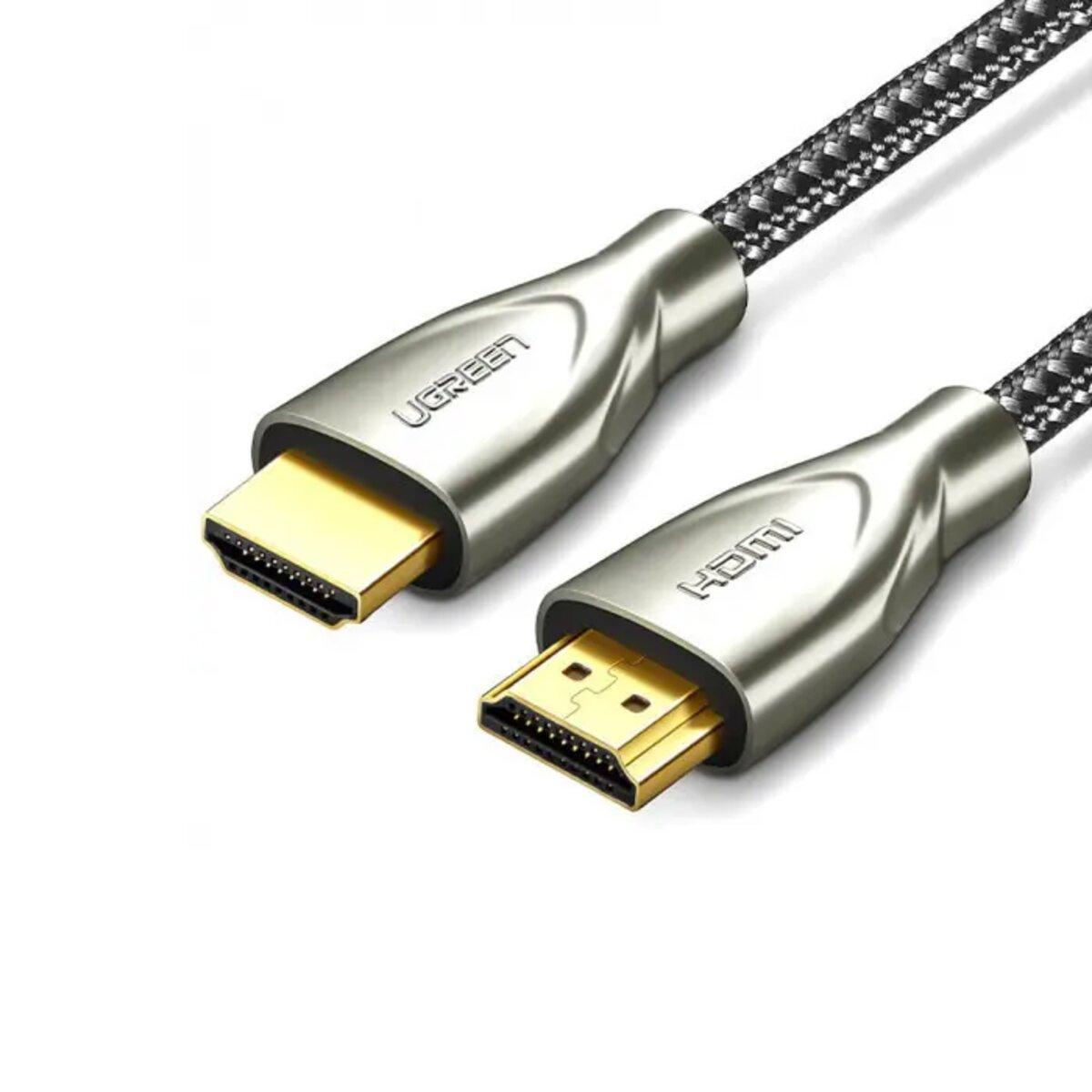 Кабель UGREEN HD131 HDMI Carbon Fiber Zinc Alloy Cable 1m (Gray) (UGR-50106) lly