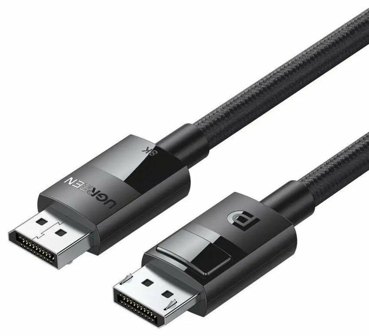 Кабель UGREEN DP114 DP 1.4 Male to Male Plastic Case Braided Cable 1m (UGR-80390) lly