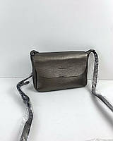 Женская небольшая кожаная сумка клатч с клапаном С01-КТ-276 Бронзовая