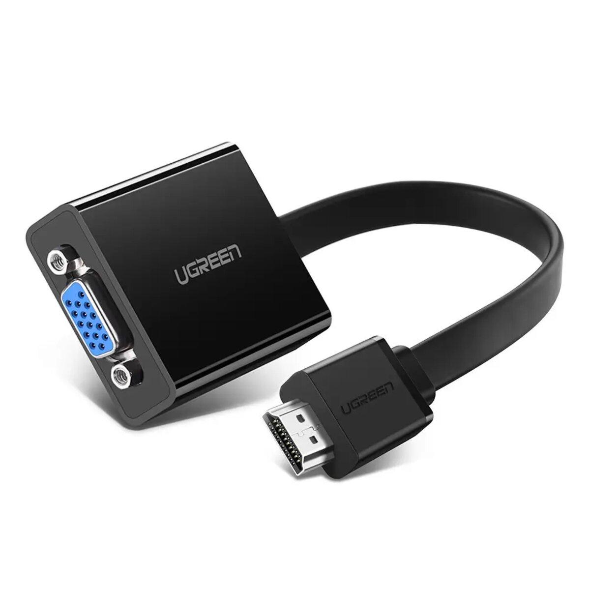 Адаптер UGREEN MM103 HDMI to VGA Converter 25cm (Black) (UGR-40248) lly