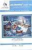 Набір для вишивання за нанесеною на канву схемою "Dusk in the snow". AIDA 14CT printed, 53*41 см, фото 3