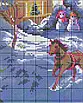 Набір для вишивання за нанесеною на канву схемою "Dusk in the snow". AIDA 14CT printed, 53*41 см, фото 6