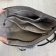 Шкіряна сумка човник з ручками і ремінцем на плече С60-КТ-4109 Коричнева, фото 6