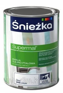 SUPERMAL олійно-фталева сніжно-біла 0,8мл/0,9кг F500, RAL9003 /PL