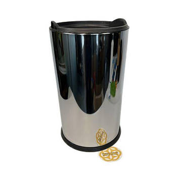 Відро з нержавійки для сміття 16 Л без кришки, нержавіюча сталь, хром Efor