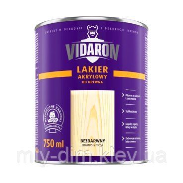 VIDARON лак акрил. б/барвн. 0,75л PL