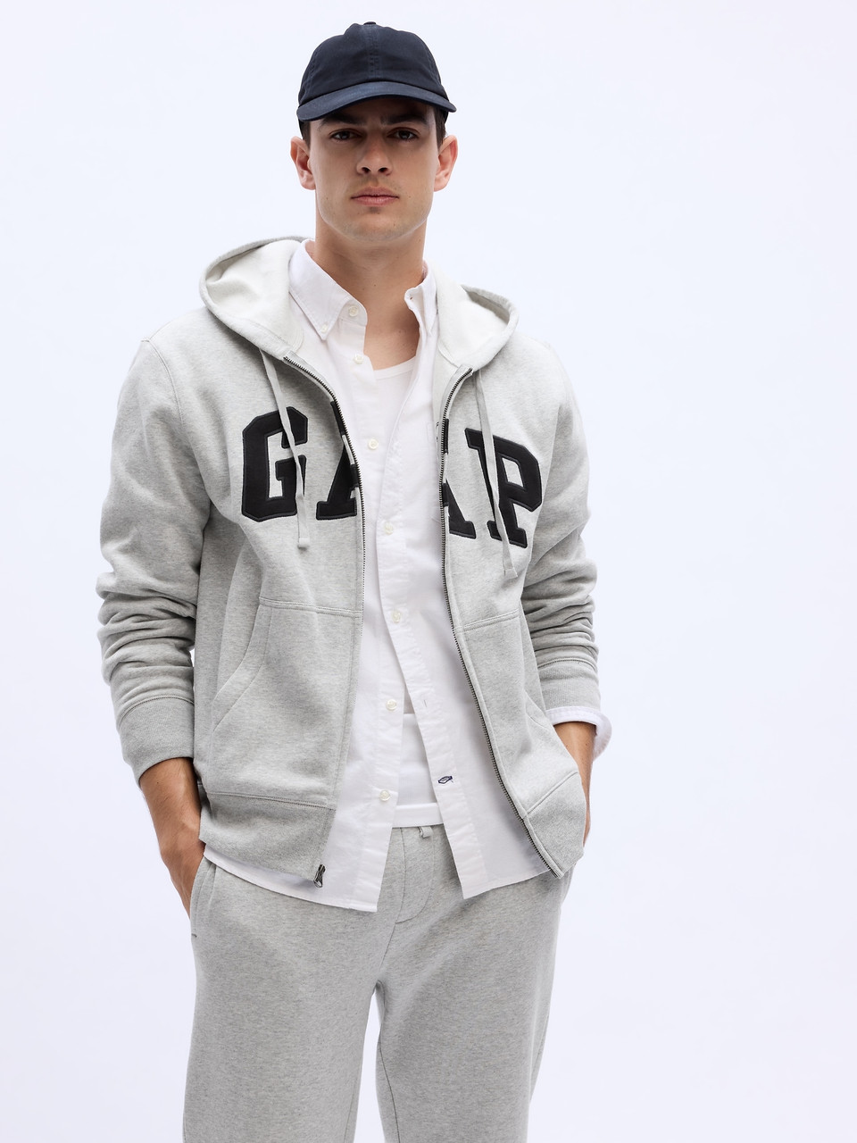 Gray gap hoodie sale