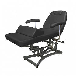 Косметологічна кушетка мод. 2Н5-CH (гідравліка), ЧОРНА з регульованою висотою