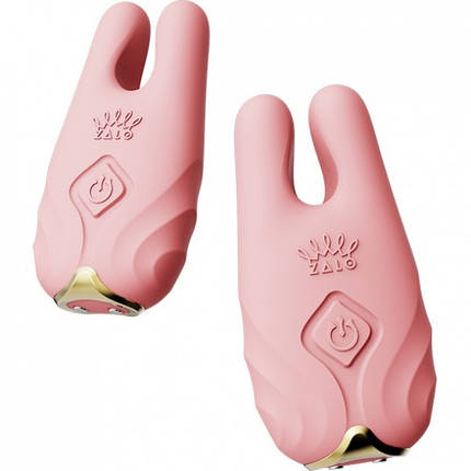 Бездротові смарт вібрують затискачі для сосків ZALO Nave Vibrating Nipple Clamps рожевий, фото 1