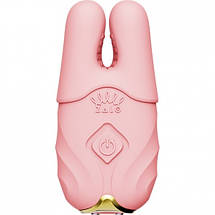 Бездротові смарт вібрують затискачі для сосків ZALO Nave Vibrating Nipple Clamps рожевий, фото 3