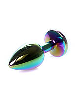 Анальна пробка з каменем Boss Series , Plug-Jewellery Multicolour PLUG- Clear, фото 2