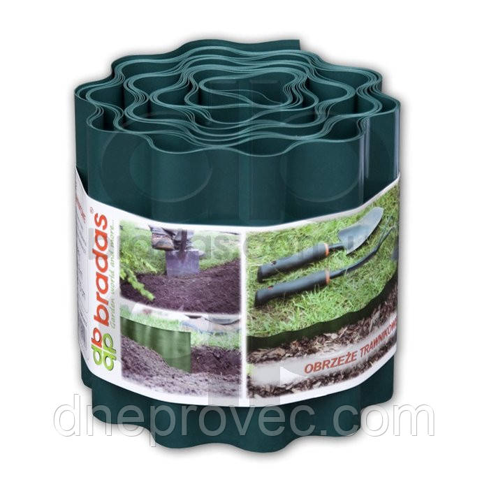 Бордюр хвилястий 15 см/9 м — зелений OBFG 0915