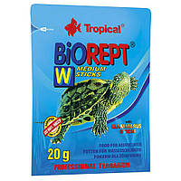 Сухий корм для водоплавних черепах Tropical в паличках Biorept W 20 г l