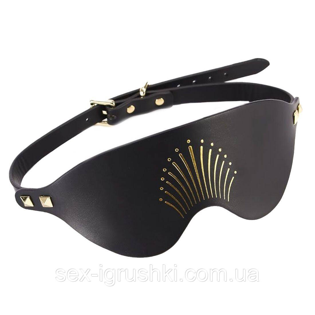 Розкішна маска на очі Zalo Blindfolds Black SO8231