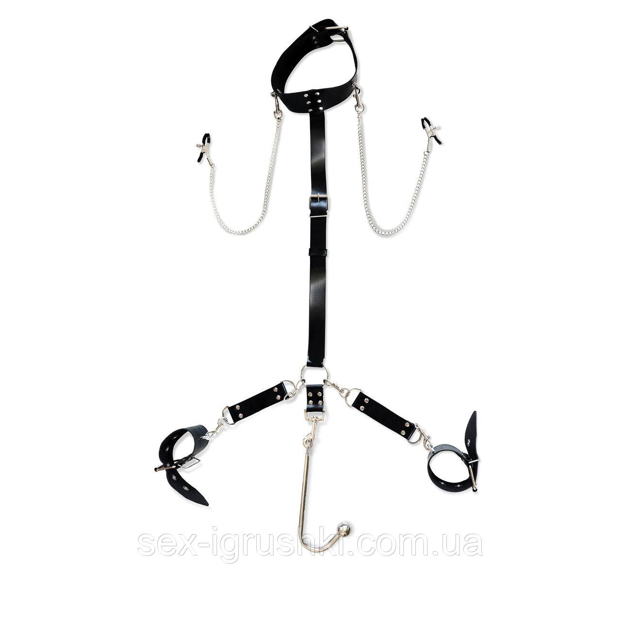 Бондажний набір із металевим анальним гаком №1 Art of Sex Beatrice Bondage set with anal hook №1 SO8239
