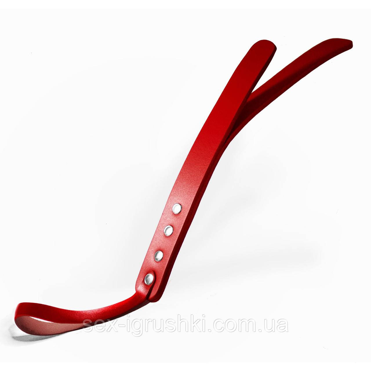Падл двошаровий Feral Feelings Leather Mini Paddle Red, натуральна шкіра, red SO8263