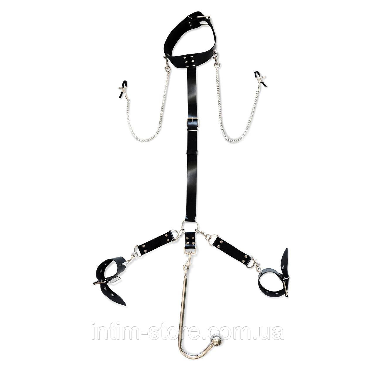 Бондажний набір із металевим анальним гаком №2 Art of Sex Beatrice Bondage set with anal hook №2 SO8507, фото 1