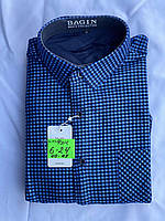 Мужская байковая рубашка на флисе НОРМА 6-24 (в уп. один цвет) осень-зима. пр-во Китай