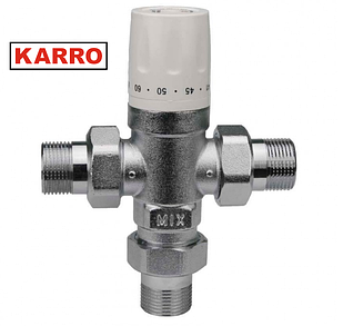 Триходовий клапан термостатичний змішувальний 3/4" KARRO
