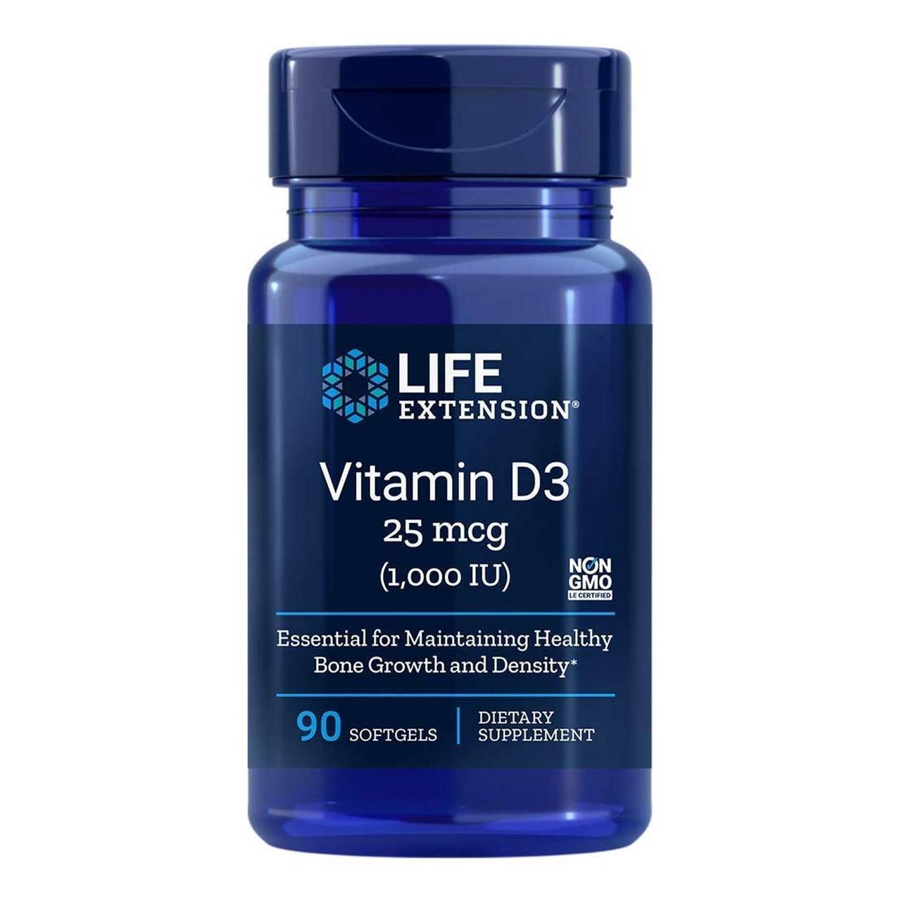 Vitamin D3 1000 IU 90 Softgels, фото 1