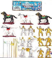 Ігровий набір "рицарі" фігурки, коні, 1:64, пластік,зброя, в кульку