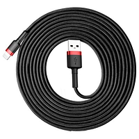 Кабель Baseus USB - Lightning 3 метри Cafule black/red CALKLF-R91