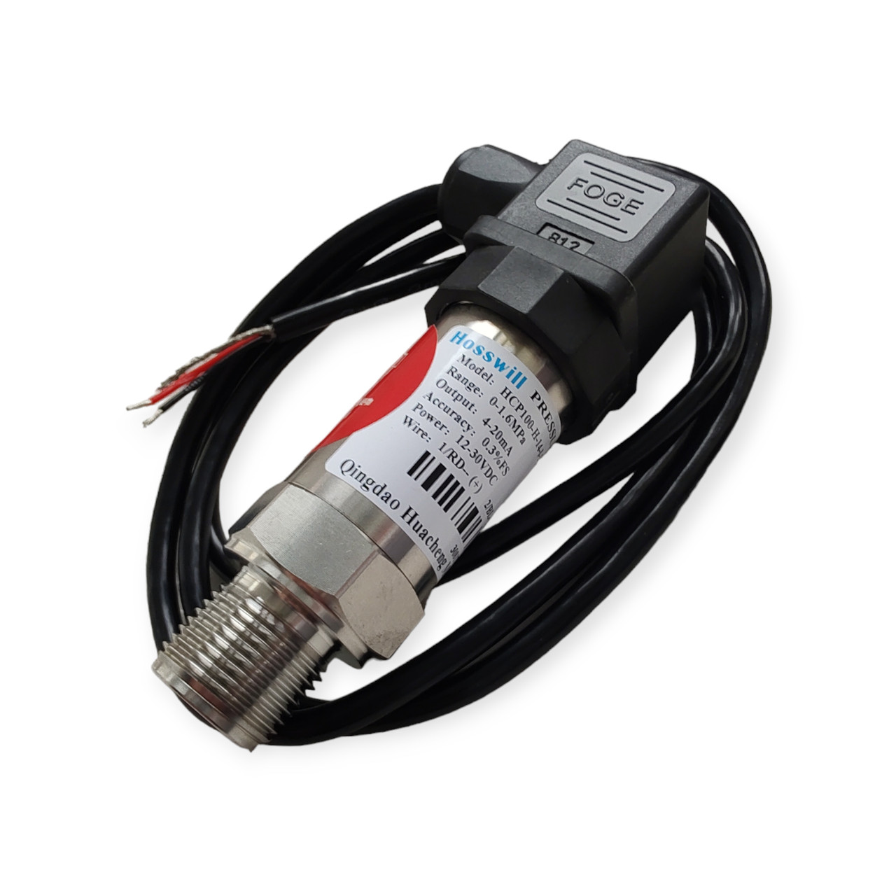Перетворювач тиску Hosswill 4-20 мА, 0~1.6МПа, різьба М20х1.5, фото 1