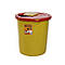 Пластиковий контейнер для утилізації медичних відходів 25 л, жовтий, вторинний пластик Afacan Plastik, фото 2